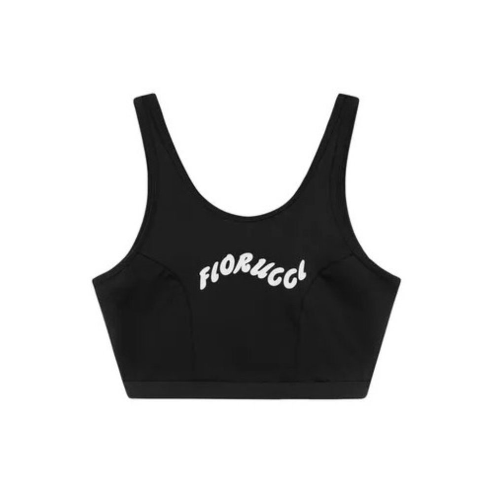 NWT Fiorucci Wave Logo Tank Top Vest in Black